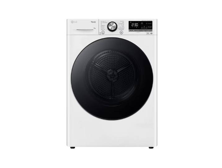 LG Wärmepumpentrockner RT90V9W Links/Wechselbar , Energieeffizienz: C, weiss (weiß), B:60cm H:85cm T:66cm, Trockner, Wärmepumpentrockner