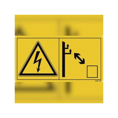 Ausreichenden Abstand zu elektrischen ..., Folie, 116x60 mm, 2 Stück/Bogen