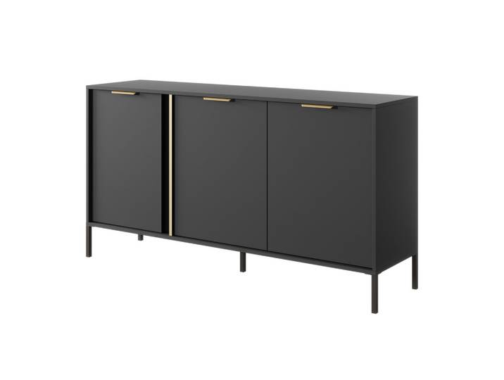 SIDEBOARD LORENZO 153/81/40 cm mit 3 Türen Anthrazit