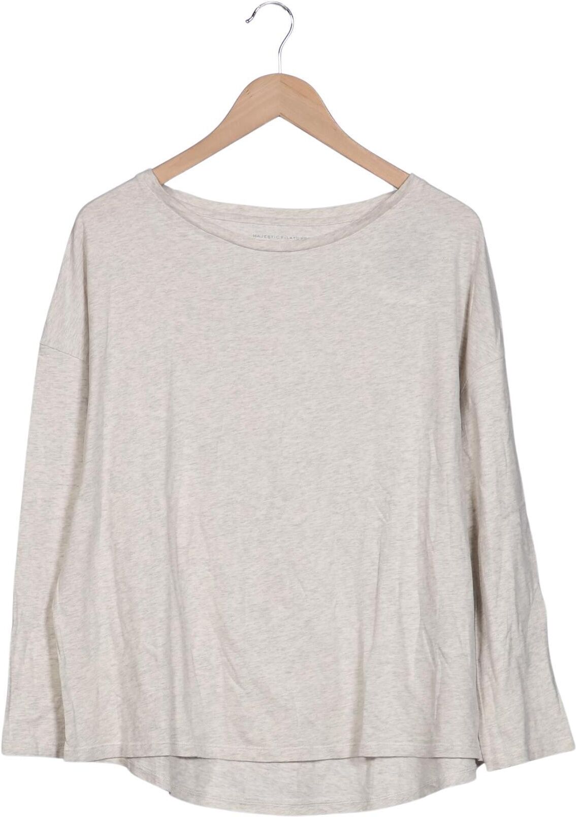 Majestic Filatures Damen Langarmshirt, Beige, Gr. XL, Baumwolle - Second Hand