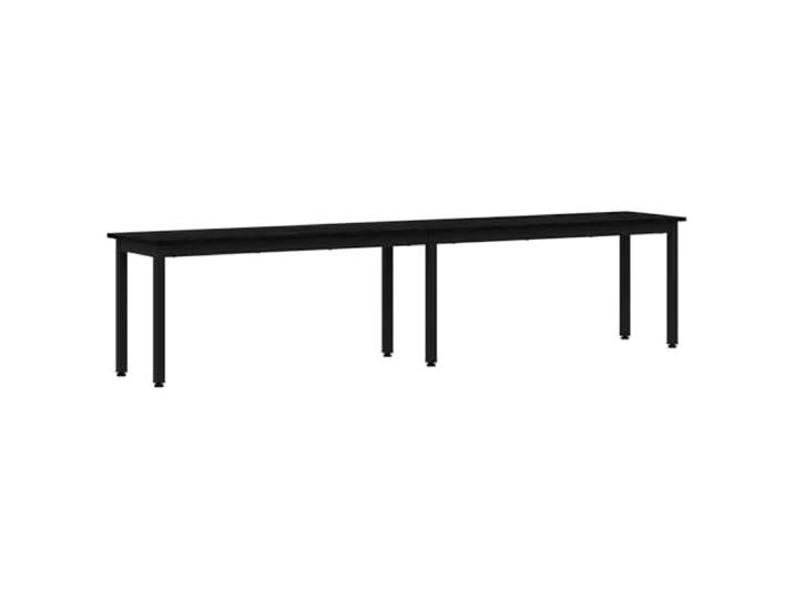 HKTMGDNG Esszimmerbank Schwarz Eichen-Optik 200x35x45 cm Holzwerkstoff Rechteckige Flur und Esszimmer Sitzbank mit robusten Metallbeinen und pflegeleichter Oberfläche für moderne Wohnbereiche.