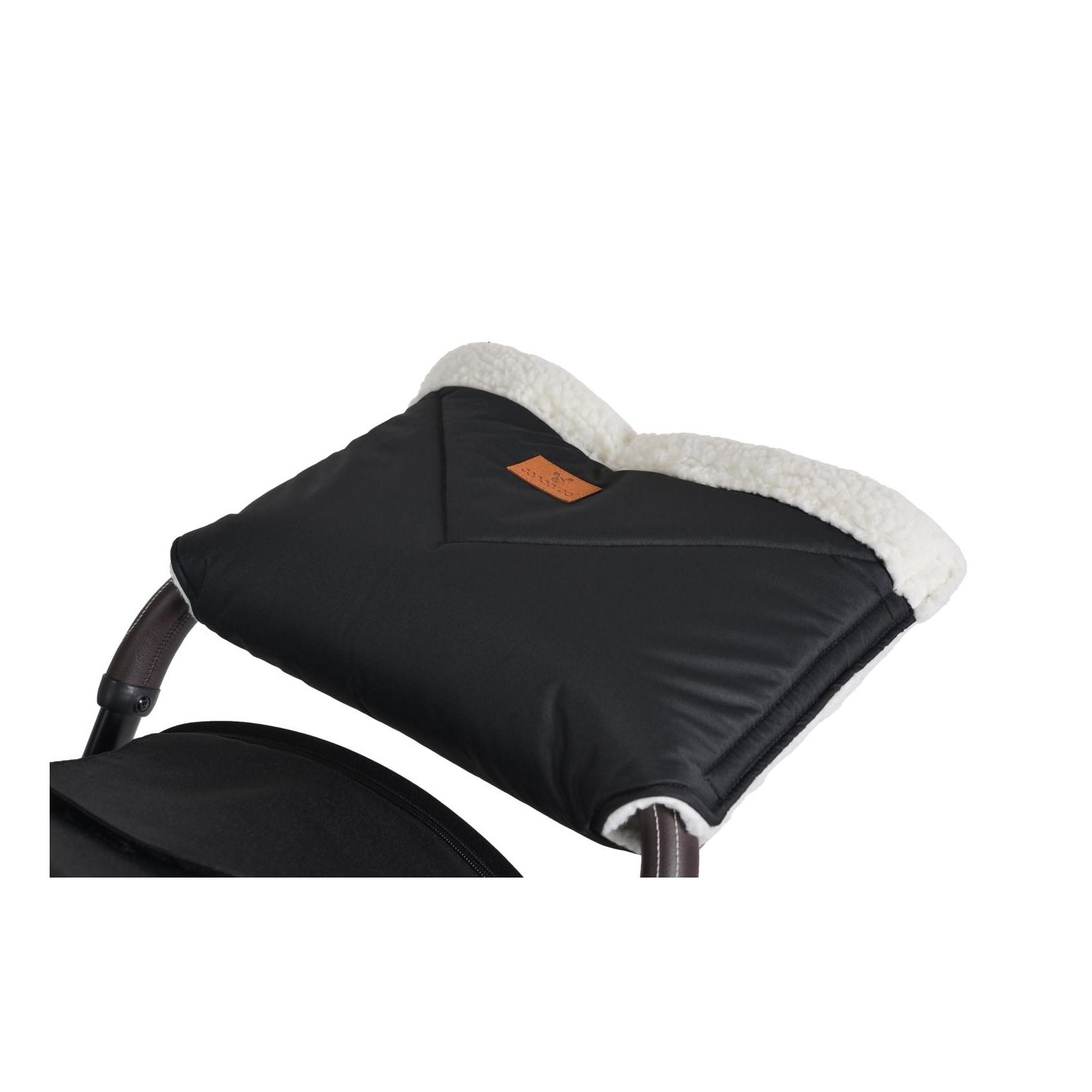 Cangaroo Kinderwagen-Handwärmer Luxe, Handmuff für Kinderwagen mit Verschluss schwarz