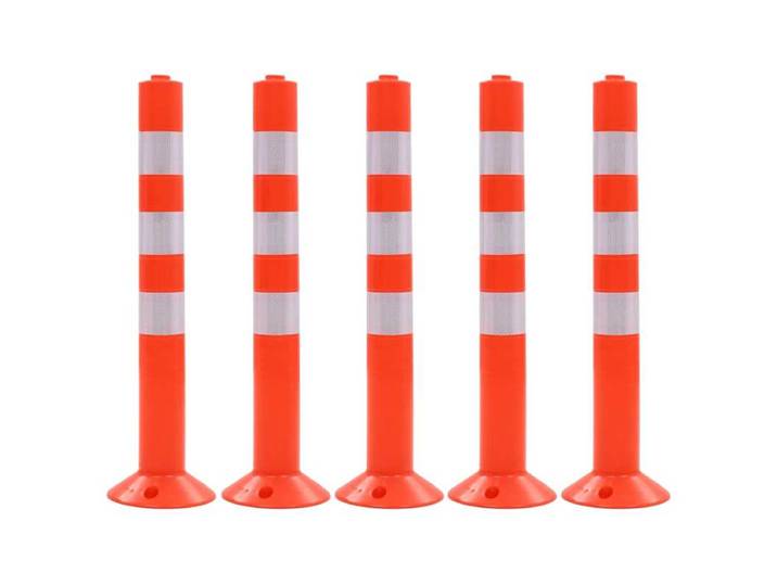 Bornes de signalisation pour la sécurité routière – barrière en plastique avec bandes réfléchissantes pour rendre les zones r