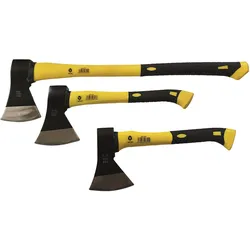 Vago-Tools Axt Beil Spaltaxt Holzaxt 600 1000 1250 g Fiberglasstiel 3 tlg Set