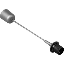 Kopp 210220041 Schnurpendel für Lampenschirm, E27, mit Ø65mm-Deckenbaldachin, Farbe: silber  - 5 Stück