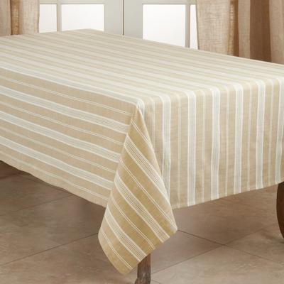 Saro Lifestyle Cotton Tablecloth With Striped Design