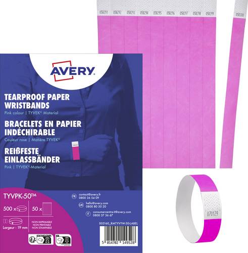 Avery-Zweckform TYVPK-50 Einlassband (L x B) 256mm x 19mm Klebestreifen 500St.