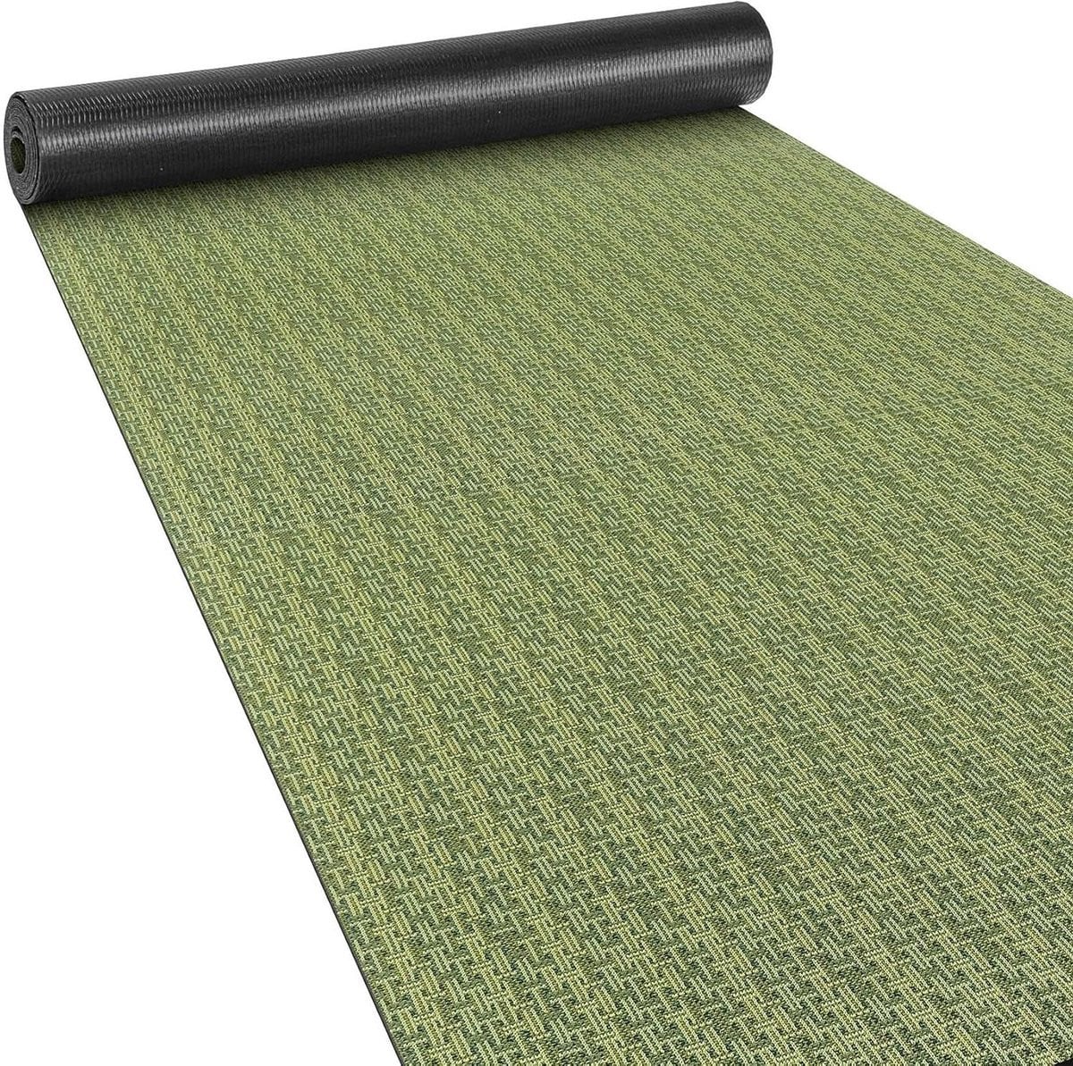 Groen antislip gangkleed voor keuken of badkamer, 140 x 67 cm