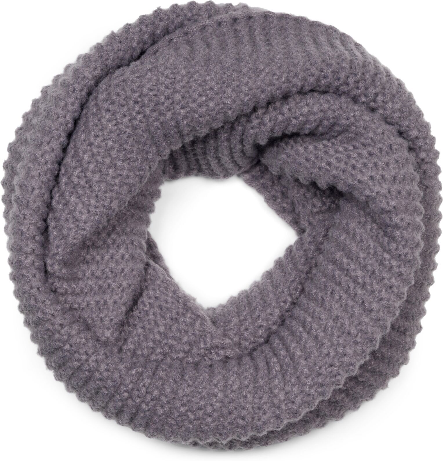 Loop STYLEBREAKER "Strick Loop Wellenmuster", Damen, grau (dunkelgrau), Obermaterial: 100% Polyacryl PAN., Modisch, Modetücher Loop
