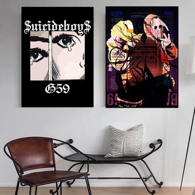 Inspire Select Suicideboys Vintage Canvas Poster Hip Hop Rap Album Wall Art Decor 8 16x24 In Unframed