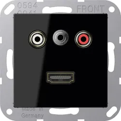 Jung Multimedia-Anschluss sw MA A 1082 SW