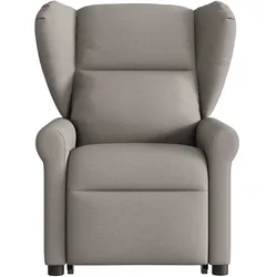 vidaXL Elektrischer Massagesessel mit Aufstehhilfe Taupe Stoff