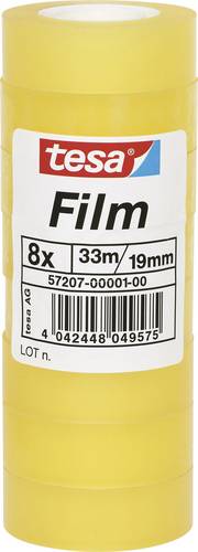 TESA 57207-00001-01 tesafilm Standard Transparent (L x B) 33m x 19mm 8St.