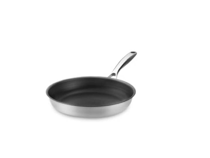 Onyx Cookware ZERO Bratpfanne 26 cm – Natürliche Antihaft aus Edelstahl Ohne chemische Beschichtung; PFAS- & PTFE-frei; nano-texturierter Edelstahl; kratzfest; für alle Herdarten; ofenfest