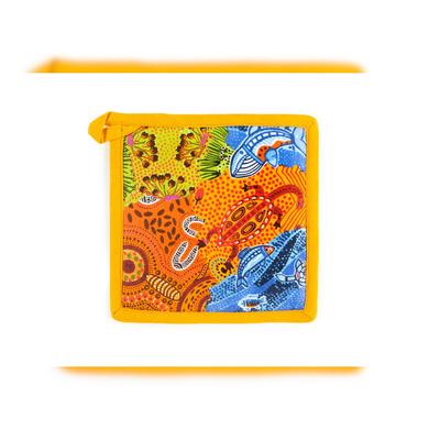 Excelsa Topflappen Aboriginal Baumwolle 20X20X0,5 Cm Bunt