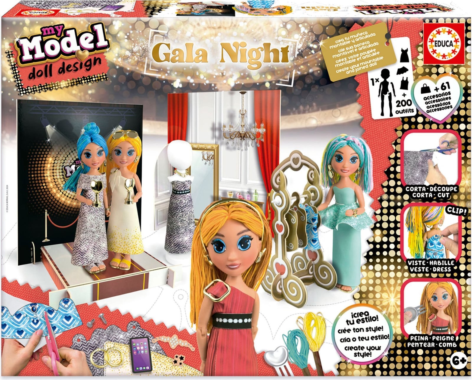 Educa Fashion Creation Kit Gala Night met 200 outfits en 1 pop voor kinderen vanaf 6 jaar