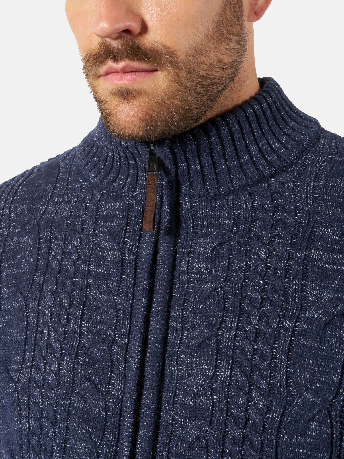 Strickjacke BABISTA "Outdoor Strickjacke INCOMPATI", Herren, Gr. 5XL, blau (dunkelblau melange), Strickjacken Strickjacke