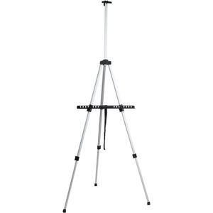 Sprintis Staffelei Raffael, silber, Feldstaffelei, dreibeinig, Höhe gesamt 150 cm, Bildhöhe bis 75 cm