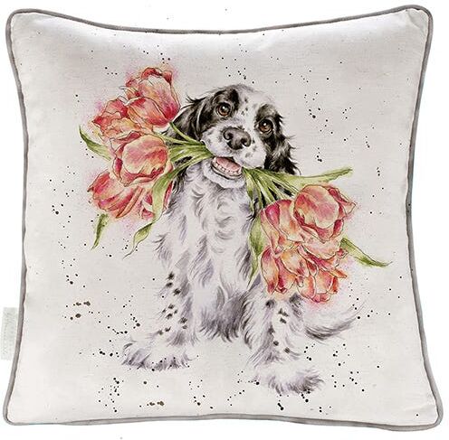 Wrendale Designs 'Blooming with Love' Dog Square Cushion
