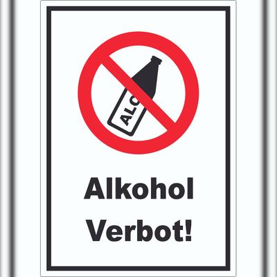 HB-Druck Alkohol verbot Aufkleber A3 (297x420mm)