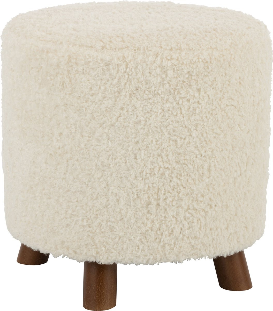 J-Line poef schaap poot wit polyester