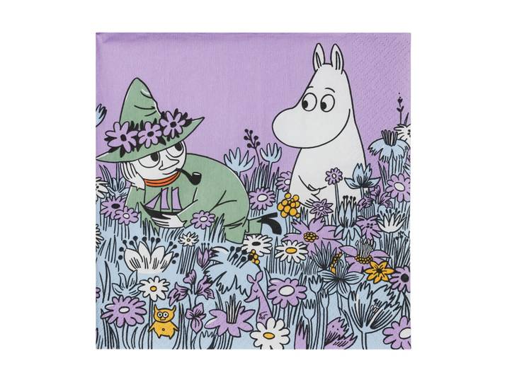 Moomin Arabia Friends Forever serviette en papier 33x33 cm, pack de 20 Multi