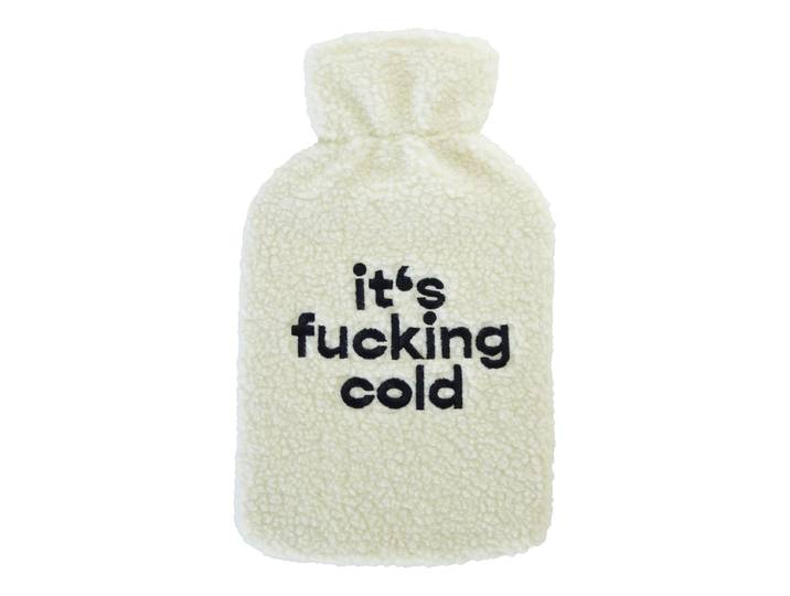 Wärmflasche Fucking Cold Weiß/Weiß 21 x 32 x 5cm Polyester