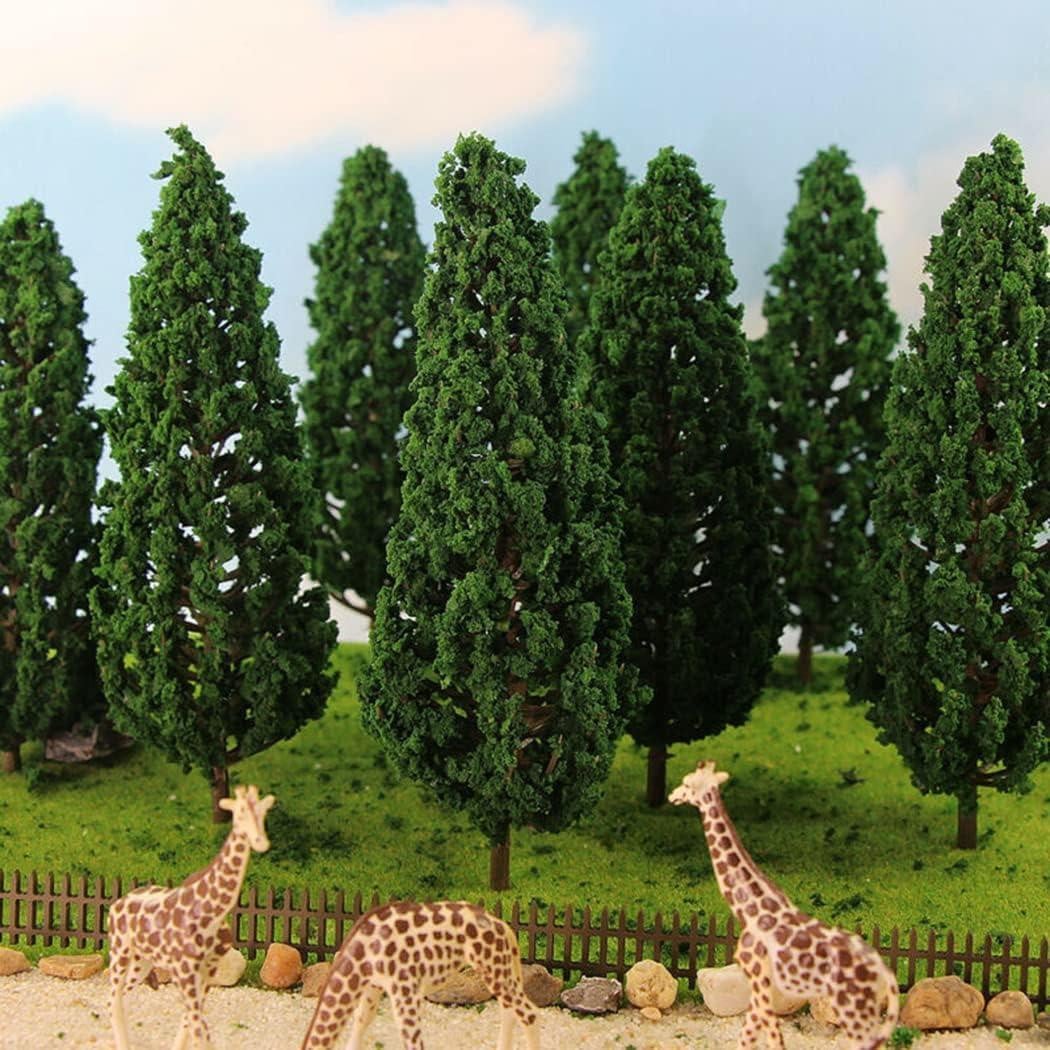 Set van 10 miniatuur bomen van 15 cm voor diorama's en modelbouw