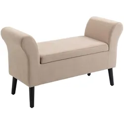 TRUHENBANK modern Gummiholz Beige