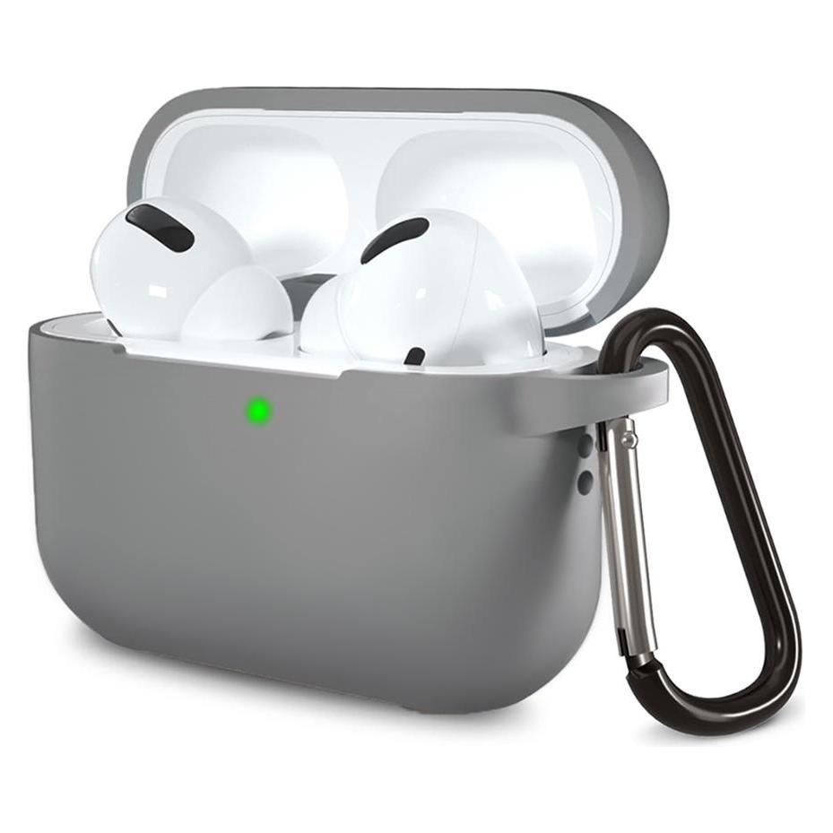 Techsuit - Silicone Case - for AirPods Pro 1 / 2, Smooth Ultrathin Material - Grey (Kopfhörer Hülle) (56345248)