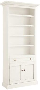Casa Florentina Josephina Bookcase with Cabinet - Saturated Snow White - Ballard Designs