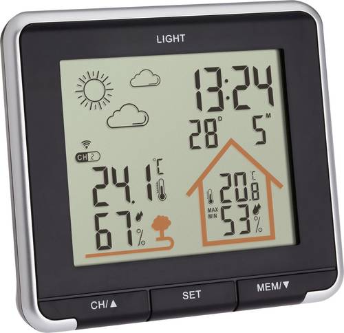 TFA Dostmann LIFE 35.1153.01 Funk-Wetterstation Vorhersage für 12 bis 24 Stunden Anzahl Sensoren max. 3
