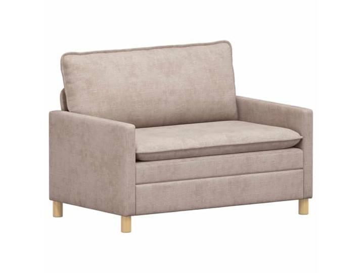 TEKGHUT Sofa Beige 126 x 81 x 87,5 cm Polyester Minimalistische Ästhetik, klare Linien, Sitzecke, Wohnraum, Alltag, trockenes Tuch