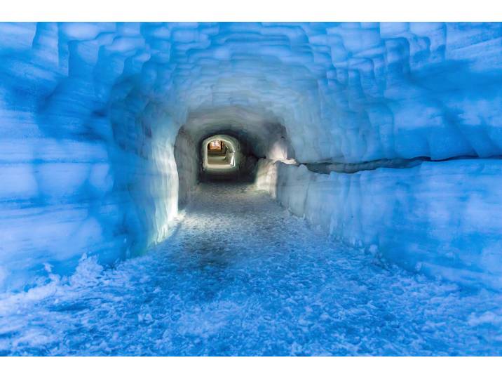 Fototapete PAPERMOON GROTTE-TUNNEL EIS GLETSCHER HÖHLE ISLAND LANGJOKULL , bunt, B:2m L:1,49m, Vlies, Tapeten, Fototapete