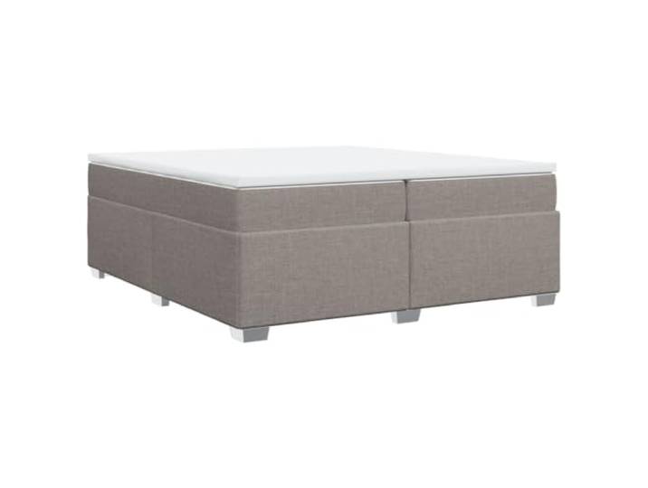 Makastle Boxspringbett mit Matratze Taupe 200x200 cm Taschenfederkern