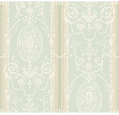 Seabrook Designs Austen Cameo Stripe Unpasted Wallpaper