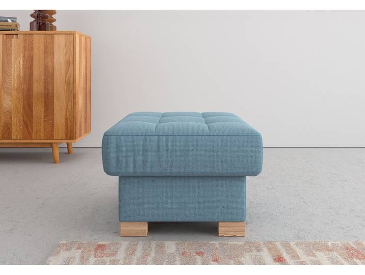 Hocker SIT & MORE Quincy , blau (hellblau), B:60cm H:41cm T:60cm, Hocker, Sitzhocker