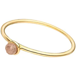 LEAF - STACKING RING ROSENQUARZ - gold