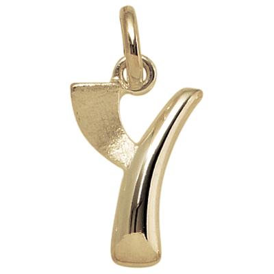 Buchstabenanhänger JOBO "Anhänger Buchstabe", gelbgold 375, Schmuckanhänger, Damen, Y, Gelbgold 375, 375 Gold