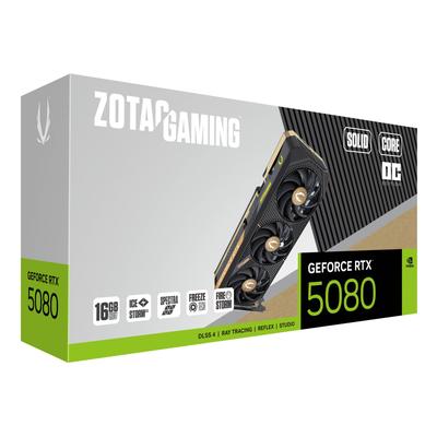ZOTAC Grafikkarte "GAMING GeForce RTX 5080 SOLID CORE OC", schwarz, Grafikkarten