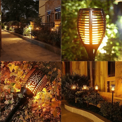 Inspire Essentials Solar Flame Torch Landscape Light 2 Pcs torch Light