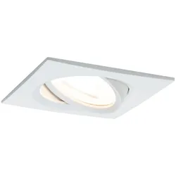Paulmann LED Einbauleuchte 3-Step-Dim Novaschwenkbareckig 84x84mm 50° GU10 6,5W 460lm 230V dimmbar 2700K Weiß matt 93471