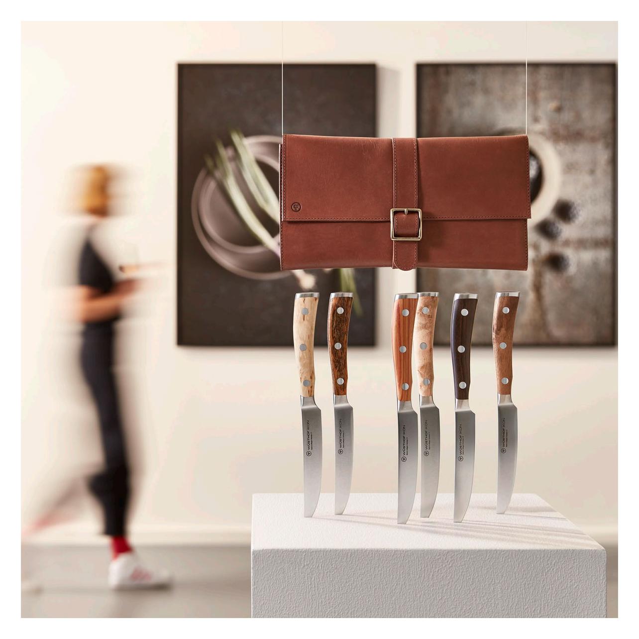 Wüsthof Ikon Steakmesserset mit Lederetui (6 Stk., Besteck Set) (1060560601)