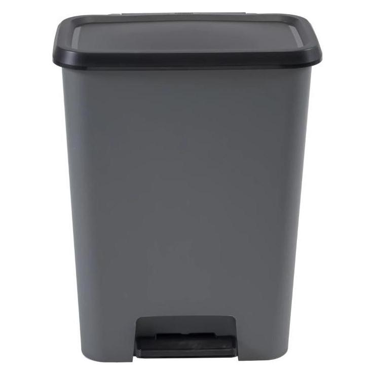 Curver Compatta Duo Papierkorb 23L+23L - Grau/Schwarz (46 l) (CRV249813)