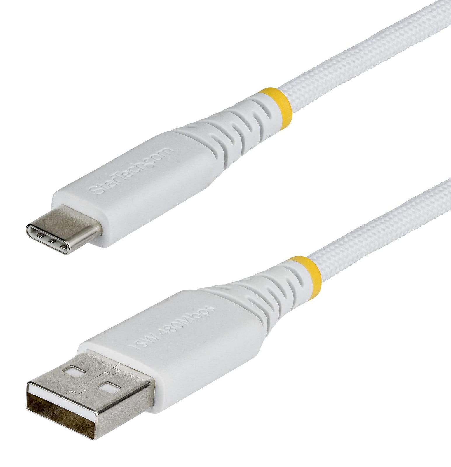StarTech USB-A naar USB-C Snellaadkabel, 3 meter, Wit
