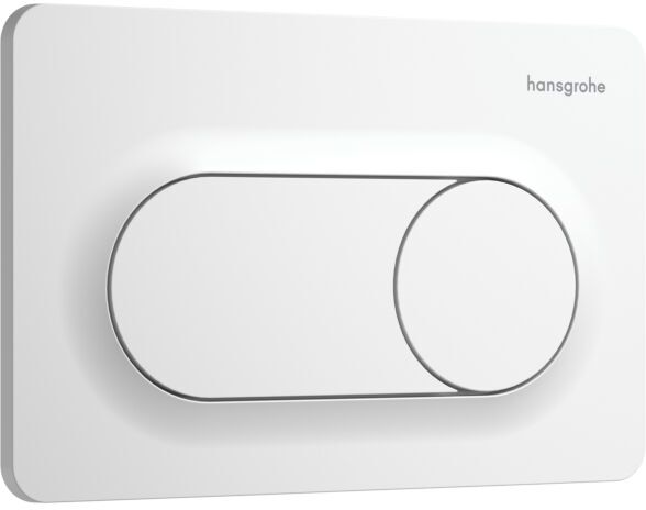 Hansgrohe iFrame Original S Betätigungsplatte 66002700 für 2-Mengen-Spülung, Kunststoff, mattweiß