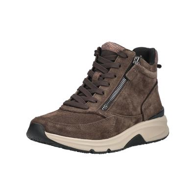Sneaker GABOR "Gabor Sneaker Veloursleder", Damen, Gr. 40, braun, Veloursleder, Schuhe Sneaker