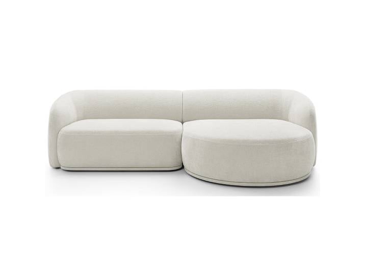 Modulares Ecksofa Bommo, L-förmig, rechtsseitig, cremefarben,