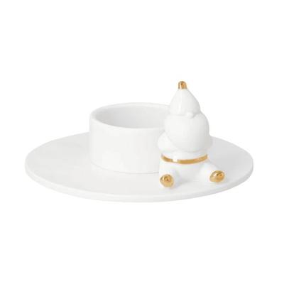 Teelichthalter Santas Päuschen D.11,5cm H.5,3cm