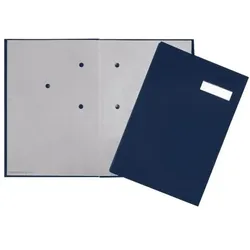 Q-Connect® KF31012 Unterschriftsmappe - 20 Fächer, blau
